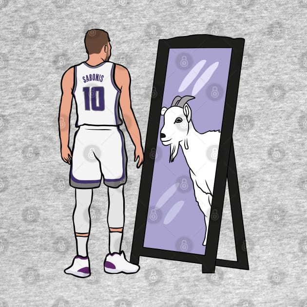 Domantas Sabonis Mirror GOAT by rattraptees